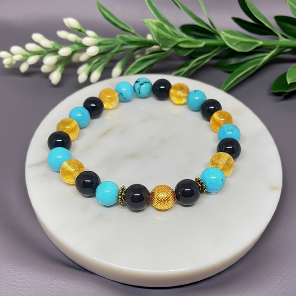 Government Job Success Bracelet made of natural Sphatik and Rudraksha beads for career growth
