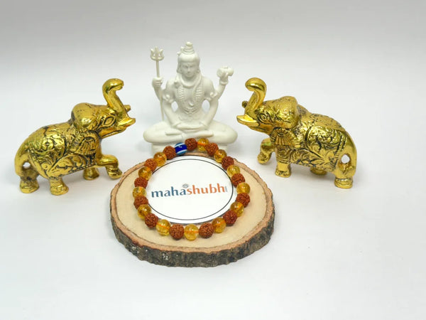 Rudraksha Citrine Bracelate