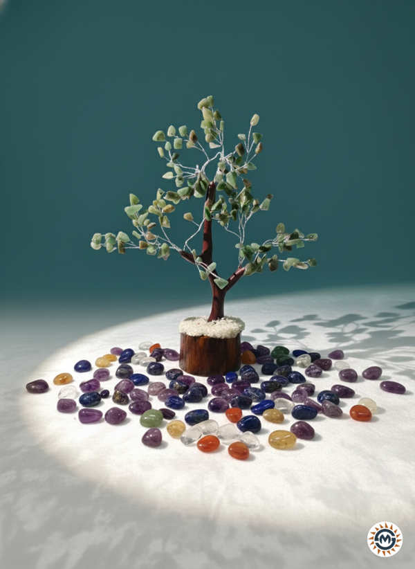 MahaShubh Money Magnet Tree handcrafted with citrine crystals and golden wire for wealth and prosperity decor