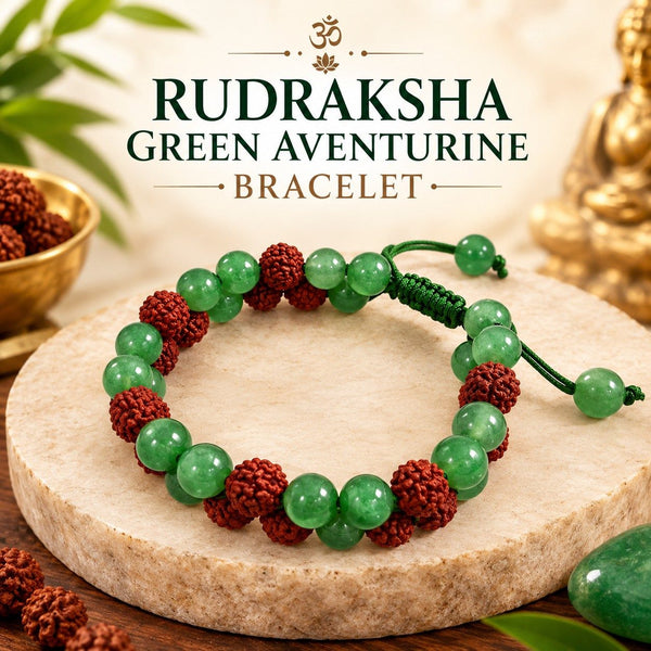 Rudraksha Green Aventurine Bracelet