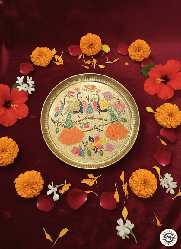 Brass Peacock Design Pooja Thali (Big)