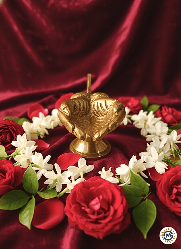 Hand Shaped Brass Diya