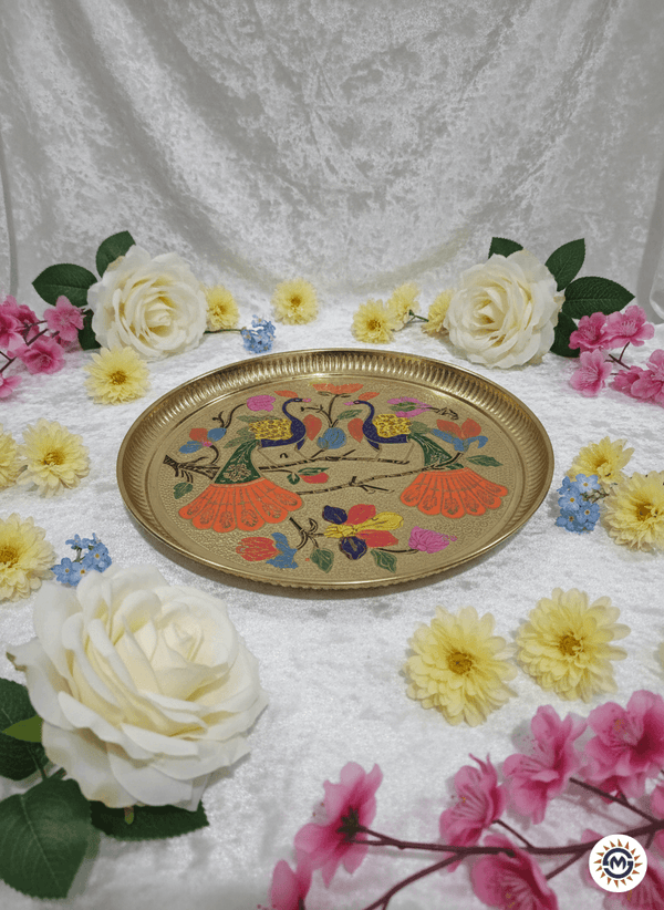 Brass Peacock Design Pooja Thali (Big)