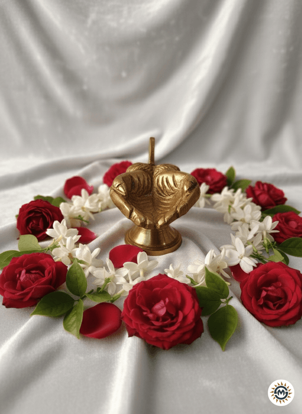 Hand Shaped Brass Diya