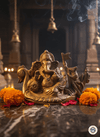 Naukasana Ganesh Ji Brass Idol