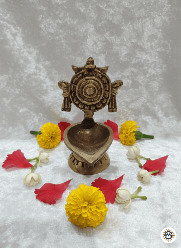 Brass Shankh Chakra Diya