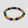 High-quality crystal healing bracelet for emotional balance, showing the unique natural patterns and polished finish of Lepidolite and Amethyst beads
