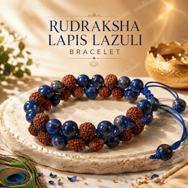 Rudraksha Lapis Lazuli Bracelet