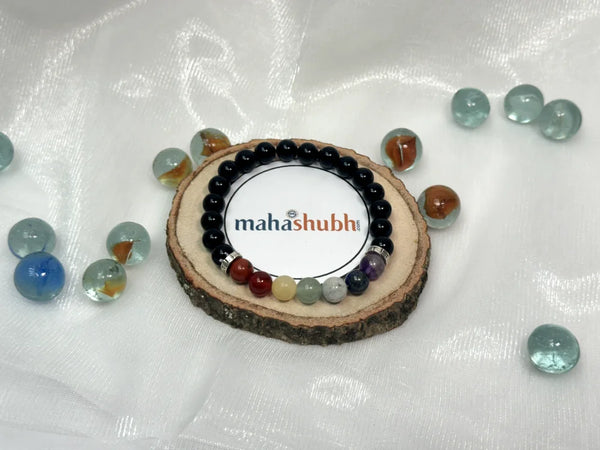 7 chakra bracelet with natural healing stones for energy balance