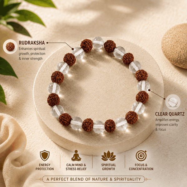 Rudraksha Crystal Bracelet