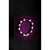 Bracelet with purple and white beads on a purple square background