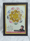 Gold-toned MahaShubh All-in-One Yantra plate featuring sacred geometry, numerical grids, and Sanskrit mantras for prosperity and protection