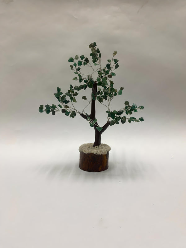 Handmade MahaShubh Money Magnet Tree placed on a wooden desk to enhance office Vastu and financial growth