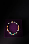 A spiritual healing bracelet for breaking habits, showing a combination of grounding Hematite and Amethyst beads, symbolizing clarity and protection against cravings