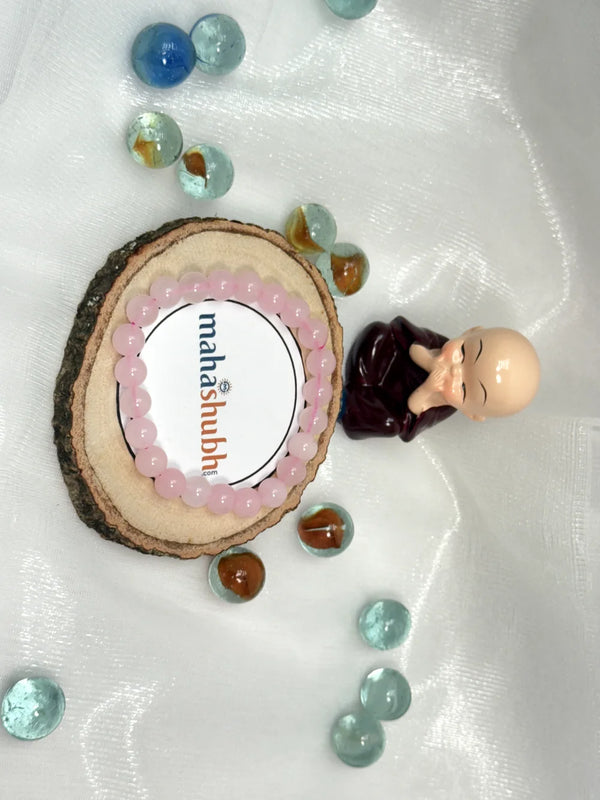 healing rose quartz bracelet for calm mind and inner peace