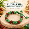 Rudraksha Green Aventurine Bracelet