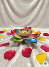 Flower Shaped Brass Diya (Multicolor)