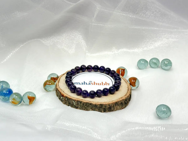 natural amethyst crystal bracelet for healing and emotional balance