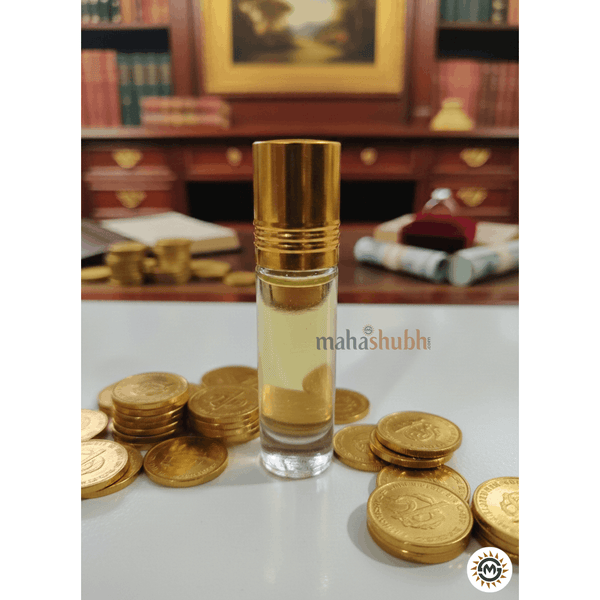 MahaShubh Money Magnet Ittar - Energized non-alcoholic perfume oil for wealth attraction and financial prosperity