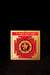 An image showing the front and back of a traditional, Panchmukhi Hanuman Kavach Yantra with intricate carvings and spiritual symbols